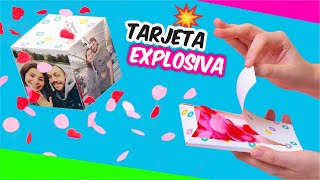 Tarjeta EXPLOSIVA  SALE un CUBO de una tarjeta  BROMA para tu NOVI ★ Así o más fácil [upl. by Moll]