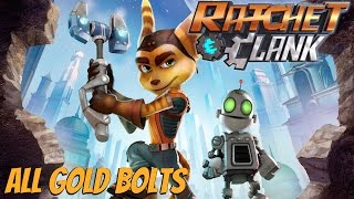 Ratchet and Clank PS4  All Gold Bolts Location Ultimate Explorer Trophy Guide [upl. by Armelda]