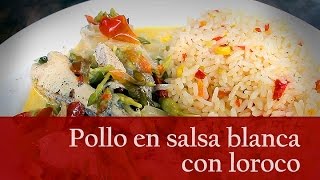 Pollo en salsa blanca con loroco  Historia y Gastronomía [upl. by Lorin]