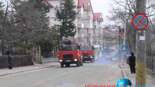 Interventie echipaje pompieri  Simulare de incendiuSala TeatruluiDorohoi [upl. by Einttirb]