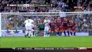 Cristiano Ronaldo free kick vs Barcelona  1642011 [upl. by Notsle]