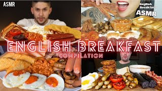 ENGLISH BREAKFAST MUKBANG ASMR COMPILATION  BIG BITES  EATING SOUNDS [upl. by Sixel289]