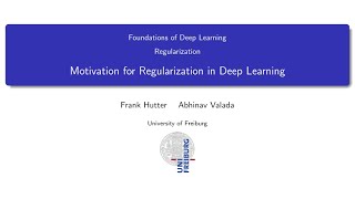 0501 Motivation for Regularization in Deep Learning [upl. by Sherry]