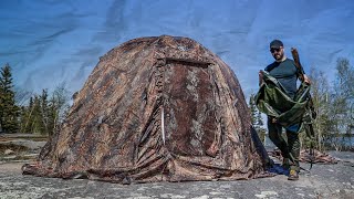 TENT with DOUBLE WALLS Wind STORM on Remote Island [upl. by Roane226]