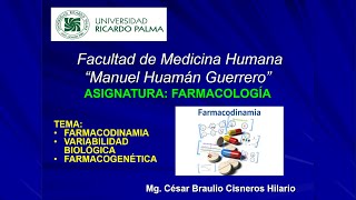 Farmacología  Farmacodinamia variabilidad biológica y farmacogenética  Unidad I  sem 2 [upl. by Lindon]