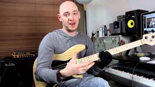 Using Pentatonic Scales 2  Bass Lesson with Scott Devine L51 [upl. by Esorlatsyrc481]