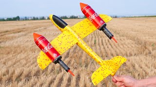 Experiment Rocketpowered CocaCola plane [upl. by Waine]