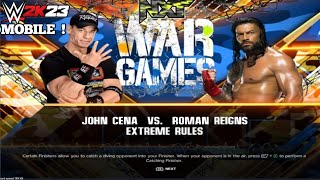 JOHN CENA VS ROMAN REIGNS IN WWE 2K23 MOBILE [upl. by Rebekkah449]