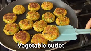 Vegetable cutlet recipe  Easy and quick veg cutlet  Kids lunch box  Tea time snack [upl. by Ott336]