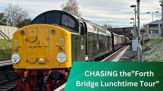 CHASING the “The Forth Bridge Lunchtime Tour” with 40013 amp 47810 around Edinburgh 251123 [upl. by Fishman656]