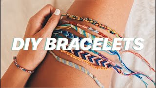 DIY 4 EASY FRIENDSHIP BRACELETS  jada draper [upl. by Natascha]