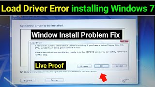 Load Driver Error Installing Windows 7 From Usb  No Device Drivers Were Found Windows 7 [upl. by Seward]