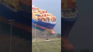 Container Ship dropping Anchor before beaching itself 🚢 ship container ocean freight amazing [upl. by Anaeda]