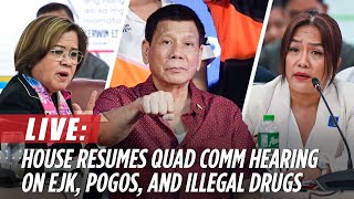 LIVE House resumes quad comm hearing on EJK Duterte drug war  November 7 [upl. by Ymmij163]