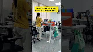 Office standind desk adjustable table factory😲 📞 in bio standingdesk officedecor [upl. by Ayad]