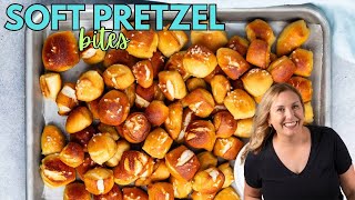 Soft Pretzel Bites Recipe  easy soft pretzels from scratch [upl. by Llewoh563]