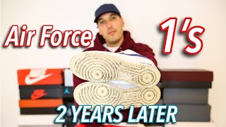 HOW LONG DO NIKE AIR FORCE 1 SNEAKERS LAST My Most Worn Nike Shoes 2 Years Later [upl. by Lama]