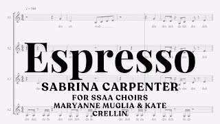 quotEspressoquot for SSAA Choirs by Sabrina Carpenter arranged by MaryAnne Muglia amp Kate Crellin [upl. by Falk]