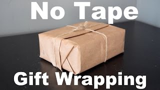 No Tape Gift Wrap  Christmas Gift Wrapping For Guys [upl. by Yornoc]