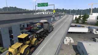 ¡Cama baja  Pala cargadora articulada 15 t  International LT  American Truck Simulator ats [upl. by Ulund]