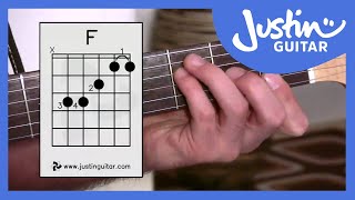 3 Ways of Playing F Chord  Guitar Lesson  Guitar for Beginners Stage 6 BC161 [upl. by Swetiana]