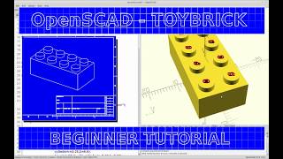 OpenSCAD Tutorial for Beginners  Model a Toy Brick [upl. by Anuahsar]