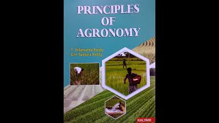 Principles of Agronomy by Reddy and Reddy  Chapter 1 Agronomy Introduction [upl. by Stephannie]