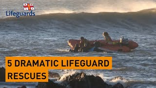 Five Dramatic Lifeguard Rescues [upl. by Lilia]