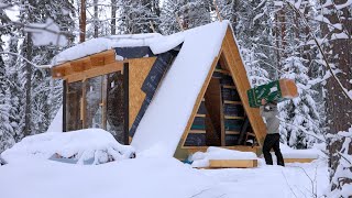 Building AFrame Cabin in Northern Sweden Part 3 [upl. by Shaefer]