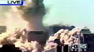 North Tower Collapse  As It Happened Across Networks [upl. by Pennie]