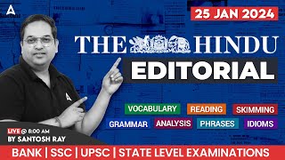 The Hindu Editorial Analysis  The Hindu Vocabulary by Santosh Ray  Bank SSC amp Railway Exams [upl. by Hackett]