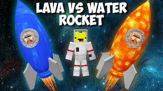 Inside WHICH SPACE ROCKET WILL A VILLAGER SURVIVE in Minecraft  LAVA VS WATER ROCKET [upl. by Lehte]