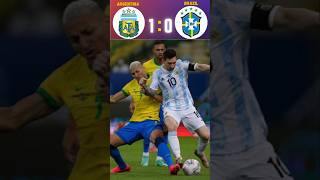 Argentina 🇦🇷 vs Brazil 🇧🇷 🏆⚔️ Copa America Final Highlights football shorts highlights [upl. by Kile]