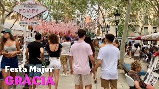 Barcelona FESTA MAJOR de GRÀCIA 2024 Sunday Walking Tour [upl. by Emse577]