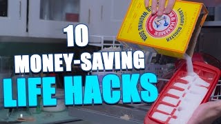 10 MoneySaving LIFE HACKS To Try At Home [upl. by Atinrev]