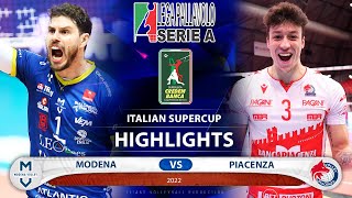 Highlights  Modena vs Piacenza  Italian Super Cup 2022 [upl. by Auqenes]