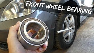 HOW TO REPLACE FRONT WHEEL BEARINGS without PRESS [upl. by Suirtemid833]