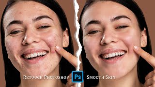 Retouch Photoshop  Smooth Skin  REALLY PRO [upl. by Enened]