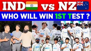 IND🇮🇳 vs NZ🇳🇿 1st Test Who Will Win   Rohit Virat Bumrah Are Back  Pak Public Reactions [upl. by Ahtnama]