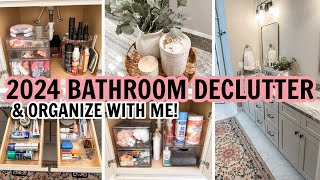 BATHROOM CLEAN DECLUTTER amp ORGANIZE WITH ME  BATHROOM ORGANIZATION IDEAS [upl. by Ecirahc]