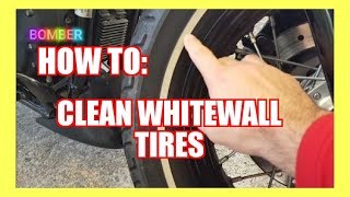 HOW TO  Clean WHITEWALL tires  Harley DavidsonBy BOMBER [upl. by Norbie]