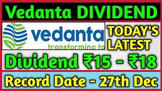 Vedanta Ltd Declared Dividend Today 🚨 Latest Dividend Of Vedanta  Vedanta Share Latest News Today [upl. by Nahtanaoj]