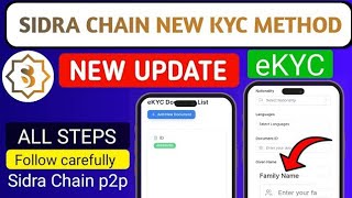 Sidra Chain New Kyc Method  Sidra chain kyc Update 2024  Crypto miningsidrachain [upl. by Atiekan627]