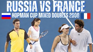 2009 HOPMAN CUP RUSSIA VS FRANCE  MIXED DOUBLES TENNIS [upl. by Brooks]