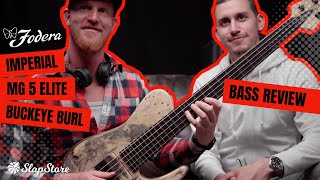 Bass Review Fodera Imperial 5 MG Buckeye Burl ft DavidVause amp Houmannbass [upl. by Cybil279]