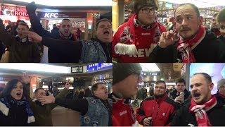 DFBPokal HSV vs 1FC Köln  Fans lautstark im Hbf Hamburg [upl. by Tori]