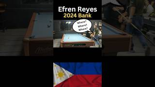 EFREN Reyes 2024 TWO Rail BANK Shot [upl. by Nawoj]