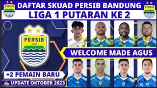 DAFTAR SKUAD PEMAIN PERSIB LIGA 1 202324 PUTARAN KE 2  PERSIB HARI INI  BERITA PERSIB [upl. by Eanert178]