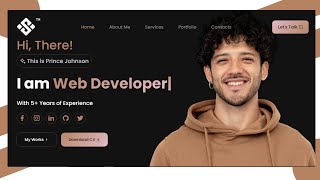 How to Create Personal Portfolio Website Using HTML and CSS and Vanila JavaScript  Portfolio [upl. by Doy995]