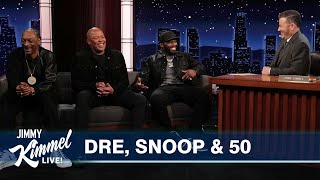 Jimmy Kimmel Interviews Dr Dre Snoop Dogg amp Curtis “50 Cent” Jackson [upl. by Herriott]